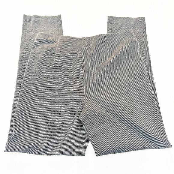 J. Jill Ponte Slim Dark Grey Woven Vertical Striped Pant Size L Tall NWT $79 - Picture 6 of 8